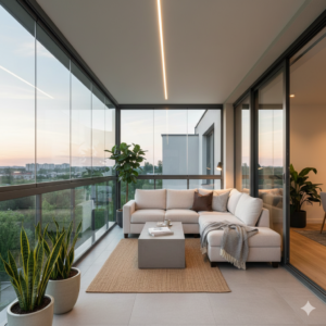 Proporții echilibrate în grădina de iarnă: cum amenajezi terasa glisantă pentru un flux vizual armonios