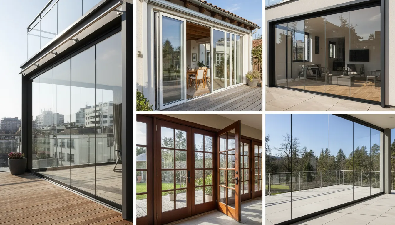 Sisteme de închidere diferite pe terase moderne